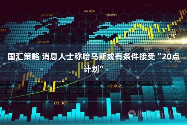国汇策略 消息人士称哈马斯或有条件接受“20点计划”