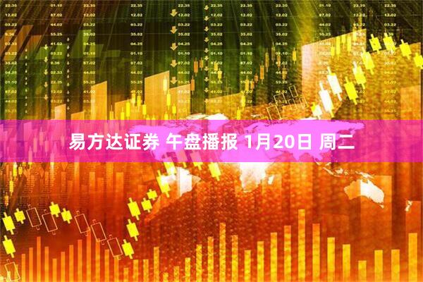 易方达证券 午盘播报 1月20日 周二