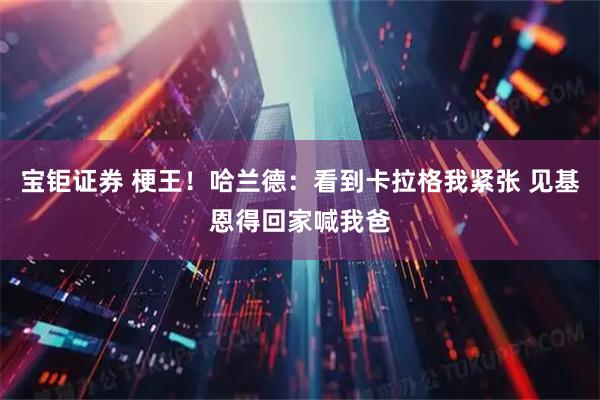 宝钜证券 梗王！哈兰德：看到卡拉格我紧张 见基恩得回家喊我爸
