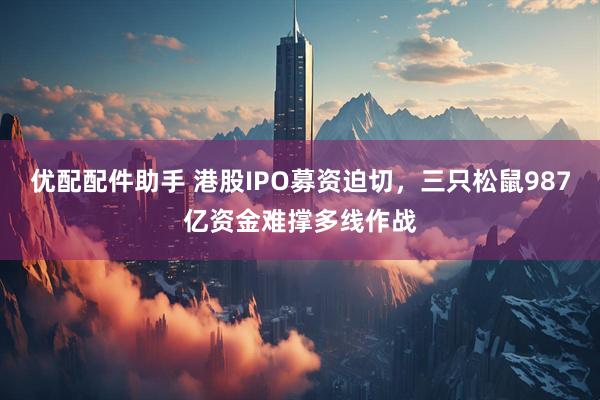 优配配件助手 港股IPO募资迫切，三只松鼠987亿资金难撑多线作战